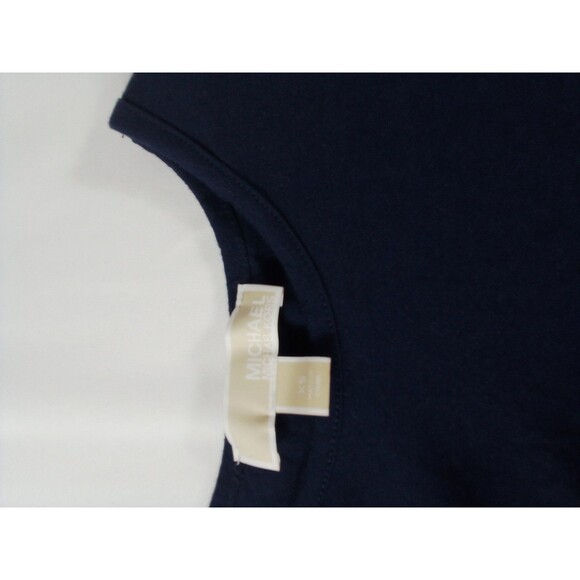 Woman's Michael Kors Navy Blue Tank Top Sheer At Bottom Size XS - Picture 6 of 13